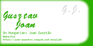 gusztav joan business card